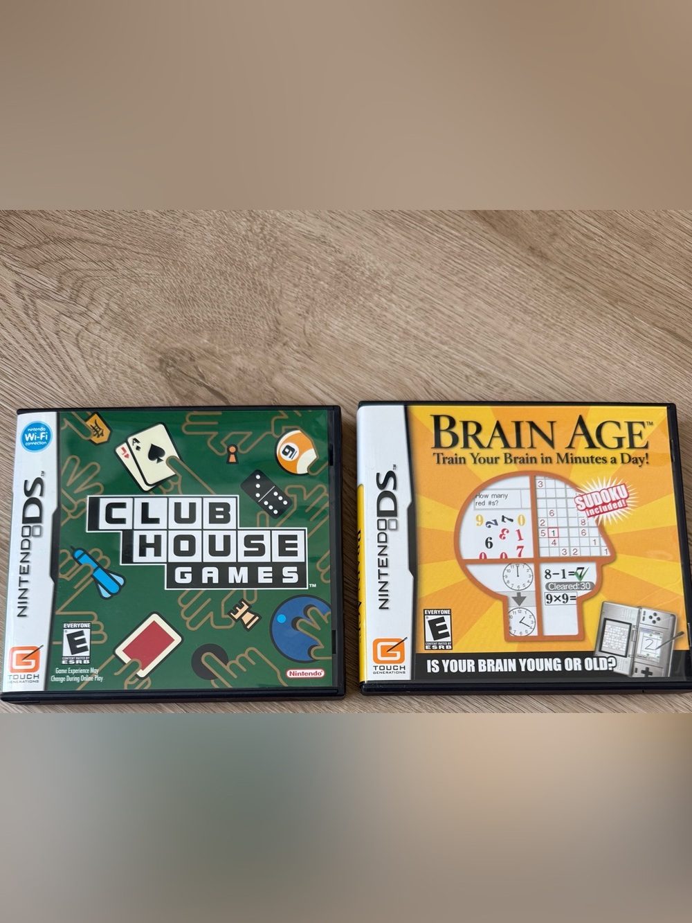 Nintendo DS Game Bundle - Clubhouse Games & Brain Age